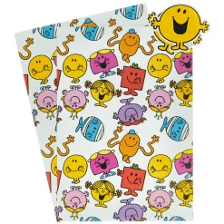 Discount Mr. Men & Little Miss Gift Wrap - 2 Sheets & 2 Tags Kids Gift Wrap For Kids|Gift Wrap For Him