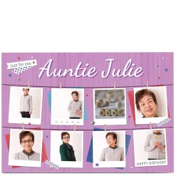 Card Factory Multi Photo Card - Auntie, Just For You