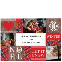 Card Factory Multi Photo Christmas Card - Let It Snow