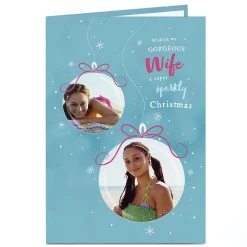 Card Factory Multi Photo Christmas Card - For my Wife