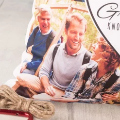 Card Factory Multi Photo Cushion - Dad Knows A Lot But Grandad Knows Everything