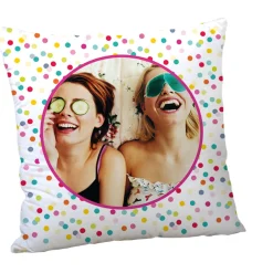Card Factory Multi Photo Cushion - Dots & Dots & Dots