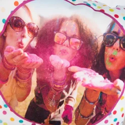 Card Factory Multi Photo Cushion - Dots & Dots & Dots