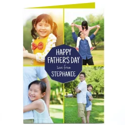 New Multi Photo Father's Day Card - Four Corners Father's Day|Photo