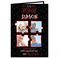 Discount Multi Photo Upload Card - Husband Jigsaw Photos For Husband|Anniversary