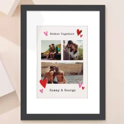 Discount Multi Photo Upload Framed Photos Print - Better Together Personalised Canvas & Wall Art|Photo Gifts