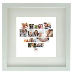 Sale Multi Photo Upload Square Framed Print - Heart Personalised Canvas & Wall Art|Photo Gifts