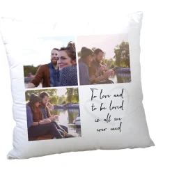 Card Factory Multi Photo Valentine's Cushion - To Love and Be Loved