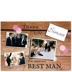 Card Factory Multi Photo Wedding Card - Thank You For Being Our