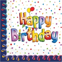 Card Factory Multicolour Happy Birthday Party Tableware Bundle - 16 Guests