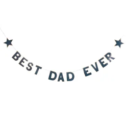Best Navy Best Dad Ever Card Banner 2.5m Banners & Bunting