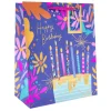 Kids Card Factory Neon Cake & Candles Birthday Large Portrait Gift Bag