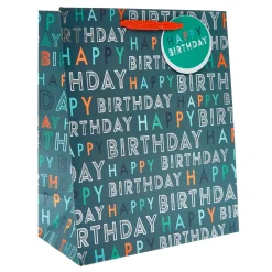 Kids Card Factory Neon Happy Birthday Large Portrait Gift Bag