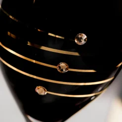 Sale Nero Platinum Champagne Flute Pair Glassware|New Home Gifts