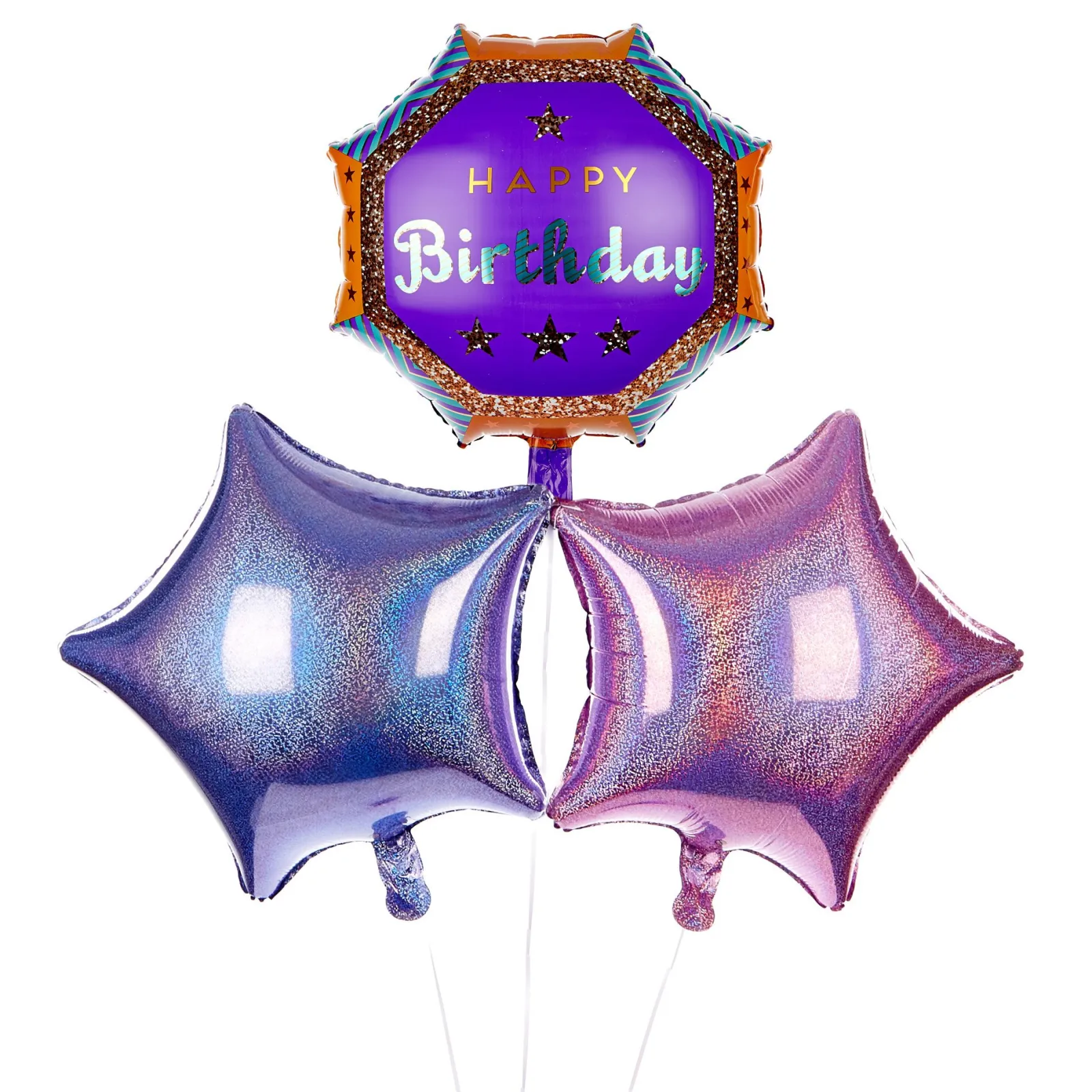 Outlet Octagonal Happy Birthday Balloon Bouquet - DELIVERED INFLATED! Kids Balloons For Kids|Balloons For Her