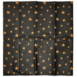 Hot Orange Stars Paper Table Cover Halloween Party