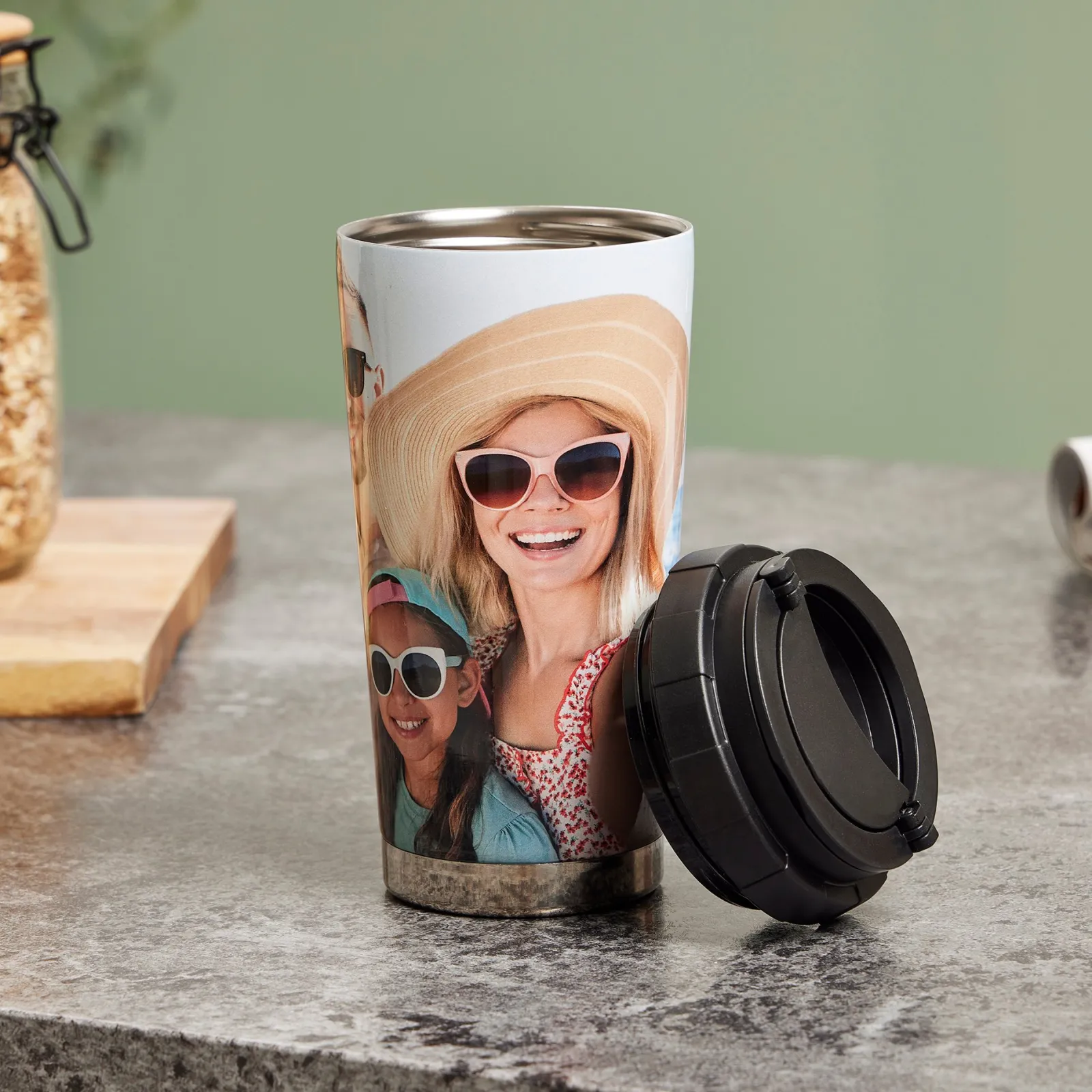 Clearance 16oz Stainless Steel Photo Travel Mug Personalised Mugs|Photo Gifts