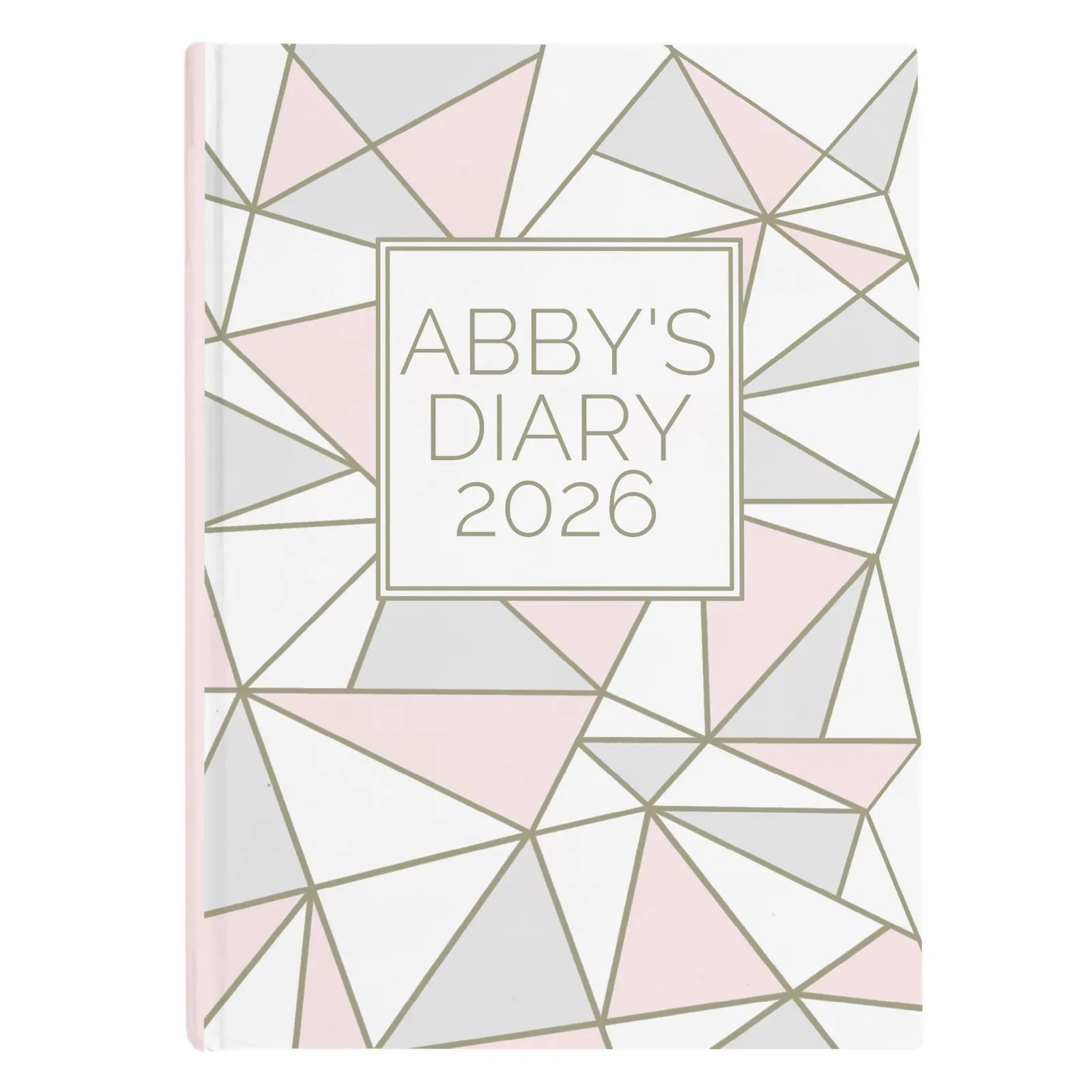 Card Factory Page A Day Personalised Diary - Pink Geometric
