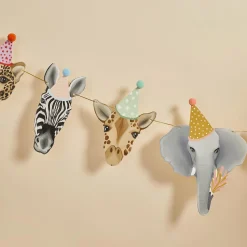 Clearance Party Animal Card Garland 2m Banners & Bunting|Birthday Party