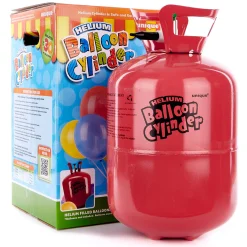 Card Factory Party Balloon Bundle - 10 Fuchsia hearts & Helium