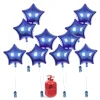 Card Factory Party Balloon Bundle - 10 Royal Blue Stars & Helium