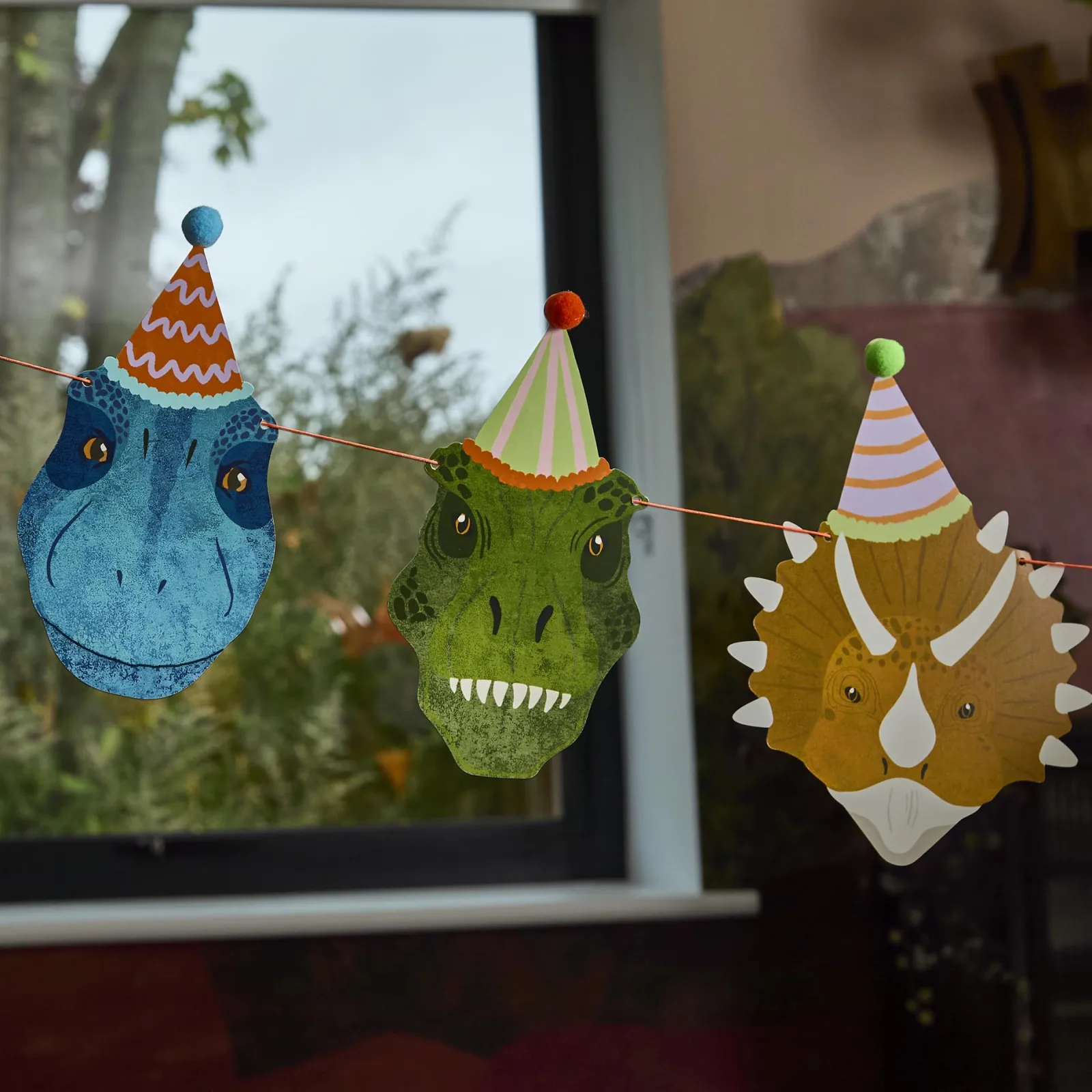 Card Factory Party Dinosaur Card Garland