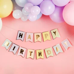 Card Factory Pastel Happy Birthday Flag Card Banner