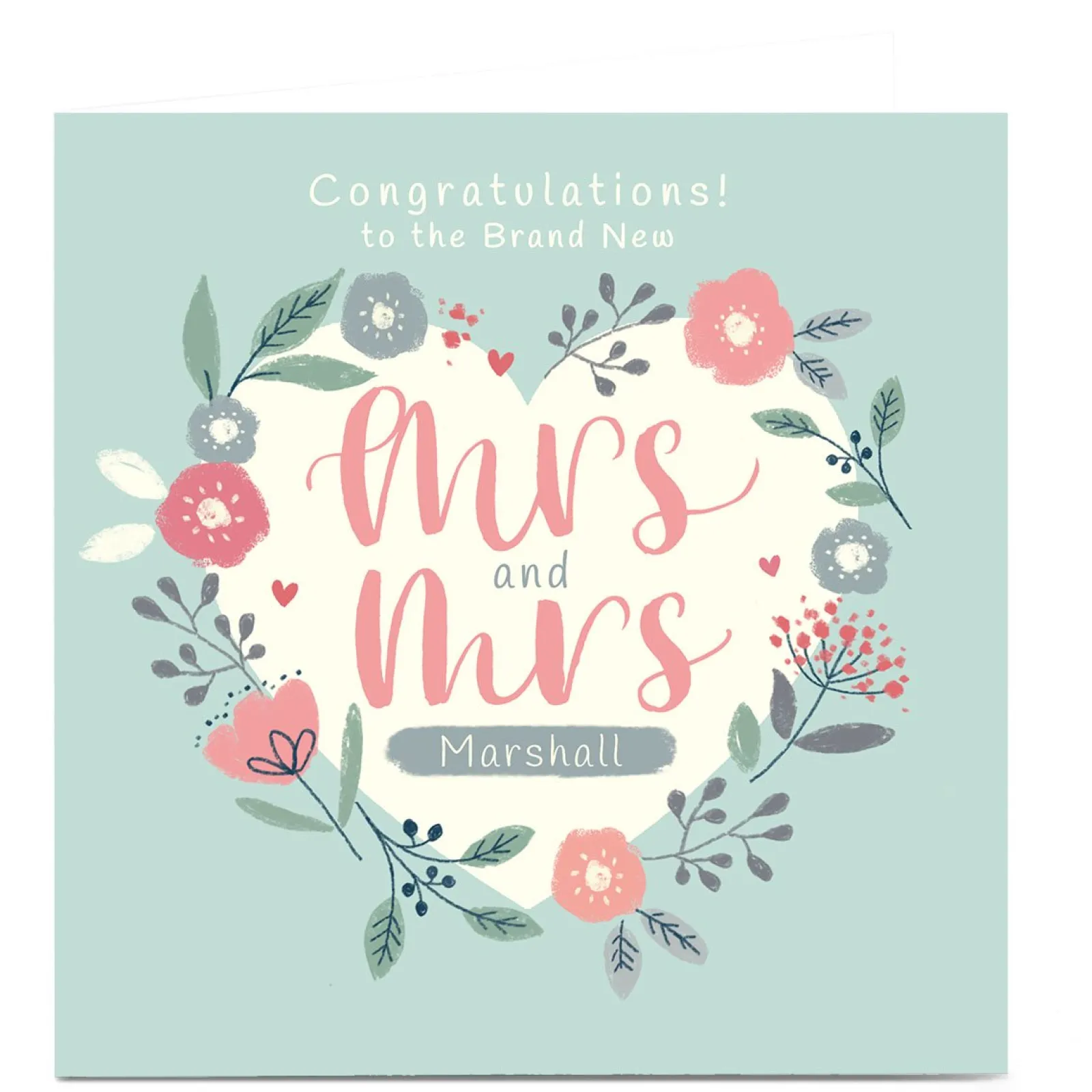 Card Factory Personal Nikki Whiston Wedding Card - Mrs & Mrs
