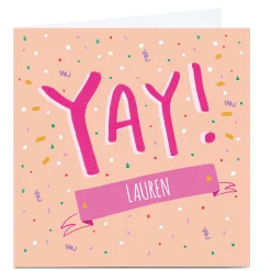 Personalied Carol Richardson Card - YAY Pink Premium Square|New Job