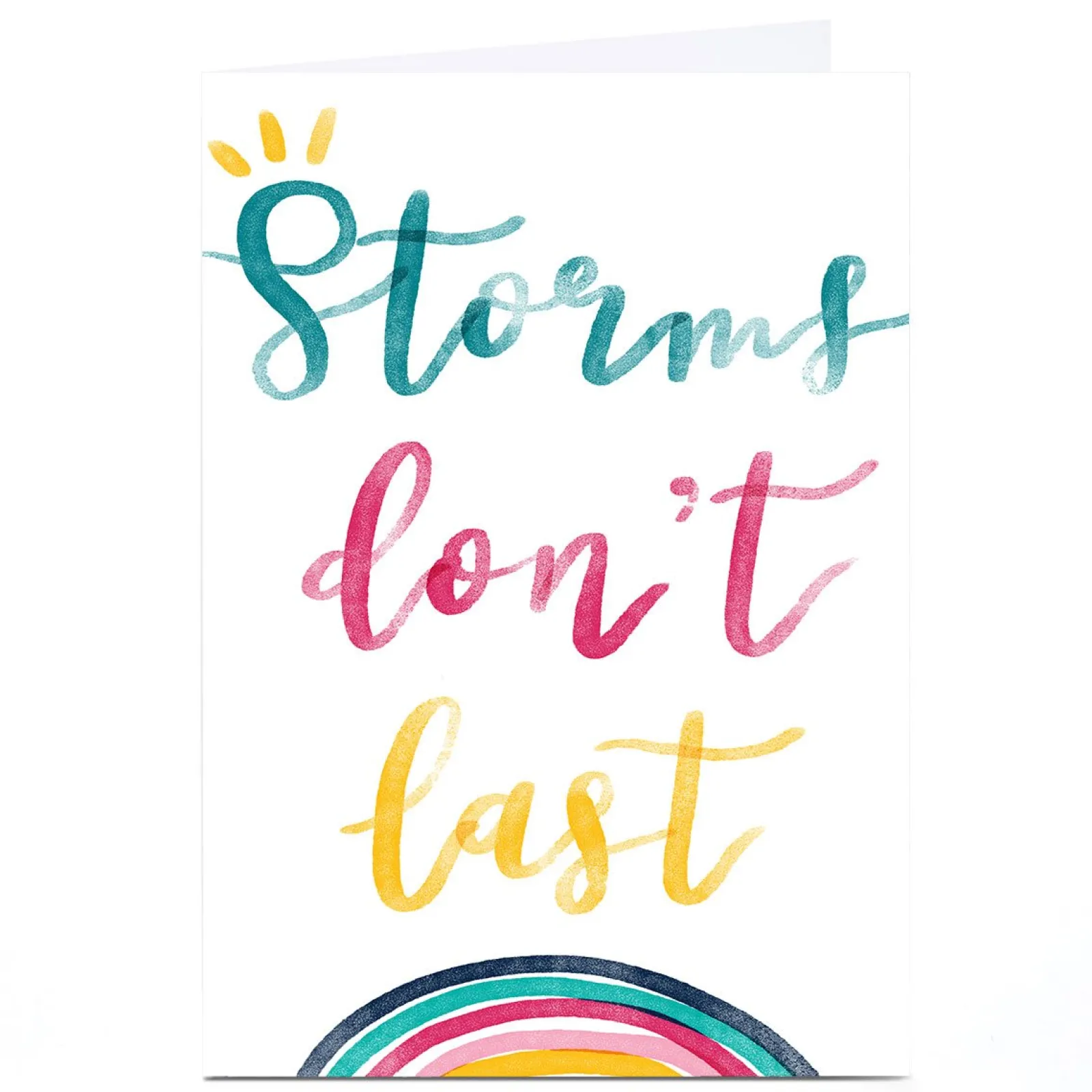 Card Factory Personalised Emma Valenghi Card - Storms Don't Last