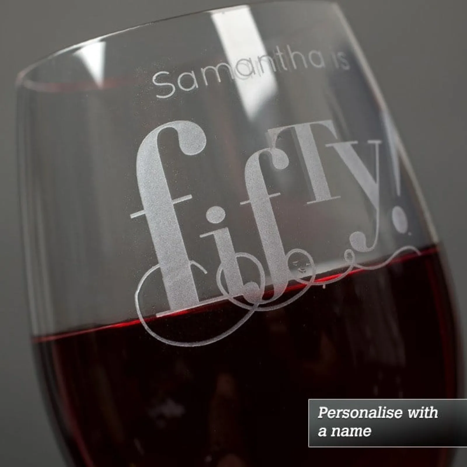 Personalised 50 Years Old Wine Glass 50Th Birthday|Personalised Glasses