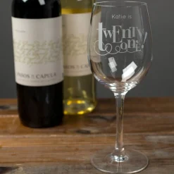 Card Factory Personalised 21 Years Old Wine Glass
