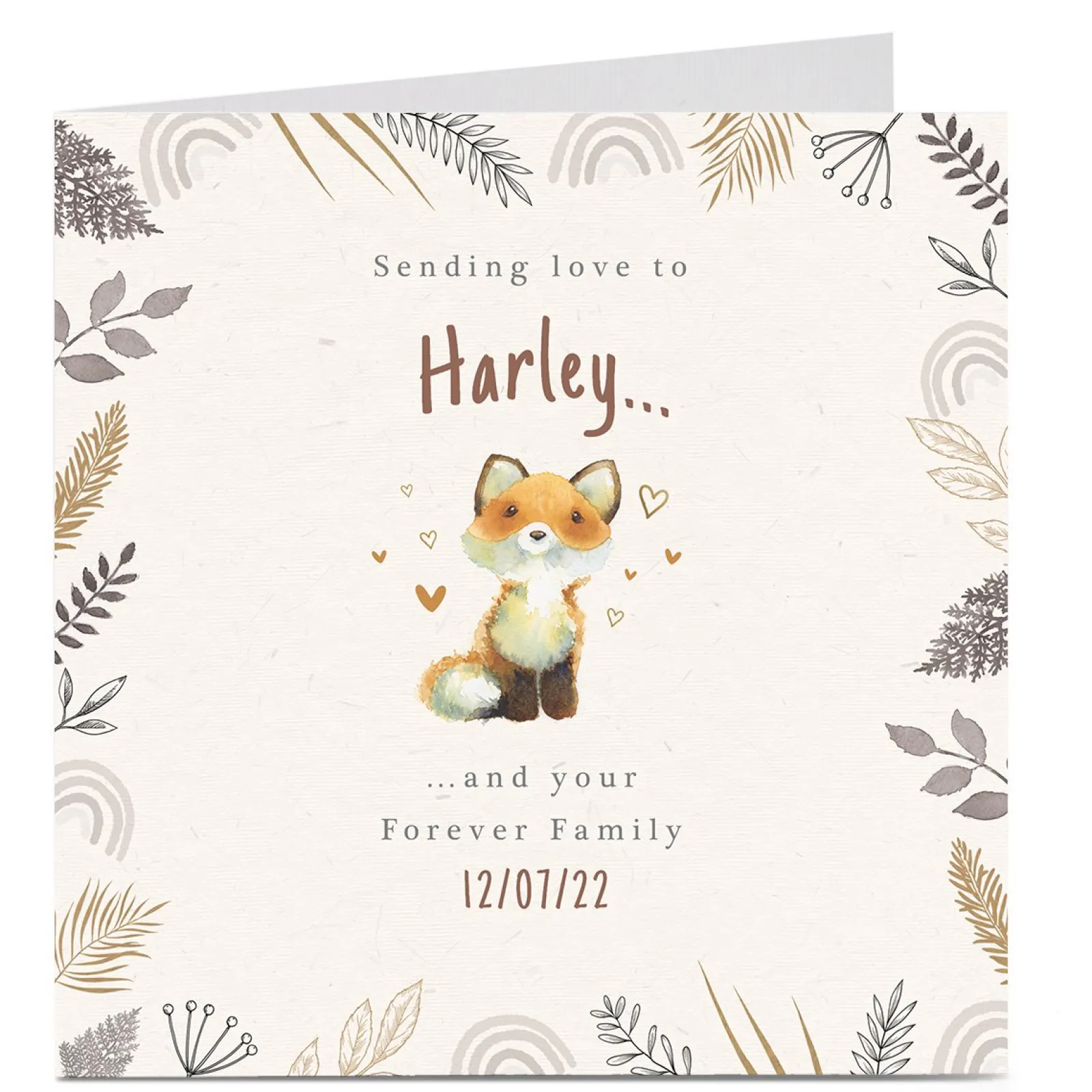 Card Factory Personalised Adoption Card - Your Forever Family