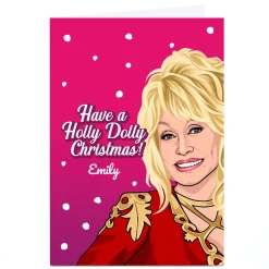 Card Factory Personalised All Things Banter Christmas Card - Holly Dolly Christmas