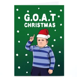Card Factory Personalised All Things Banter Christmas Card - G.O.A.T