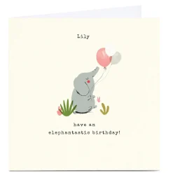 Kids Card Factory Personalised Andrew Thornton Birthday Card - Elephantastic
