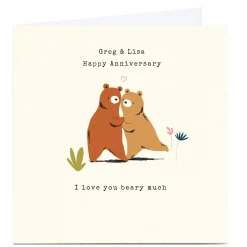 Personalised Andrew Thornton Anniversary Card - Beary Much Premium Square|Anniversary