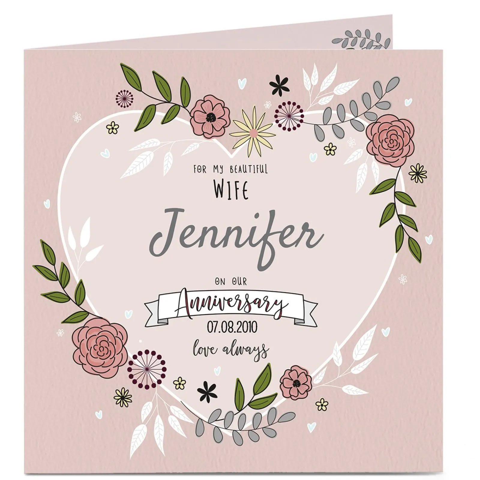 Card Factory Personalised Anniversary Card - For My Beautiful Wife