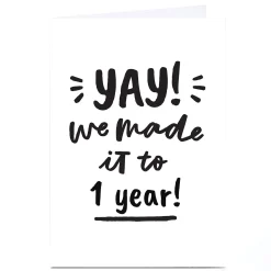 Online Personalised Anniversary Card - Yay! We Made It Funny|Anniversary