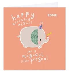 Online Personalised Art Kids Birthday Card - Magical Little Person Kids Premium Square|Any Occasion