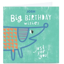 Kids Card Factory Personalised Art Kids Birthday Card - Just For You