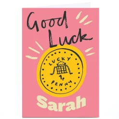 Outlet Personalised Ashley Le Quere Good Luck Card - Lucky Penny Good Luck