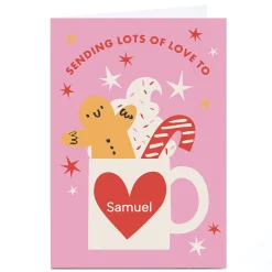 Sale Personalised Ashley Le Quere Christmas Card - Gingerbread Hot Chocolate Christmas