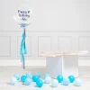 Sale Personalised Baby Blue Confetti Tassel Bubblegum Balloon & Minis - DELIVERED INFLATED! Personalised Party|Baby Shower Party