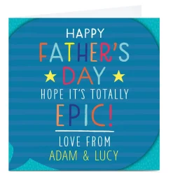 Sale Personalised Bangheads Fathers Day Card - Hope It's Totally Epic! Father's Day