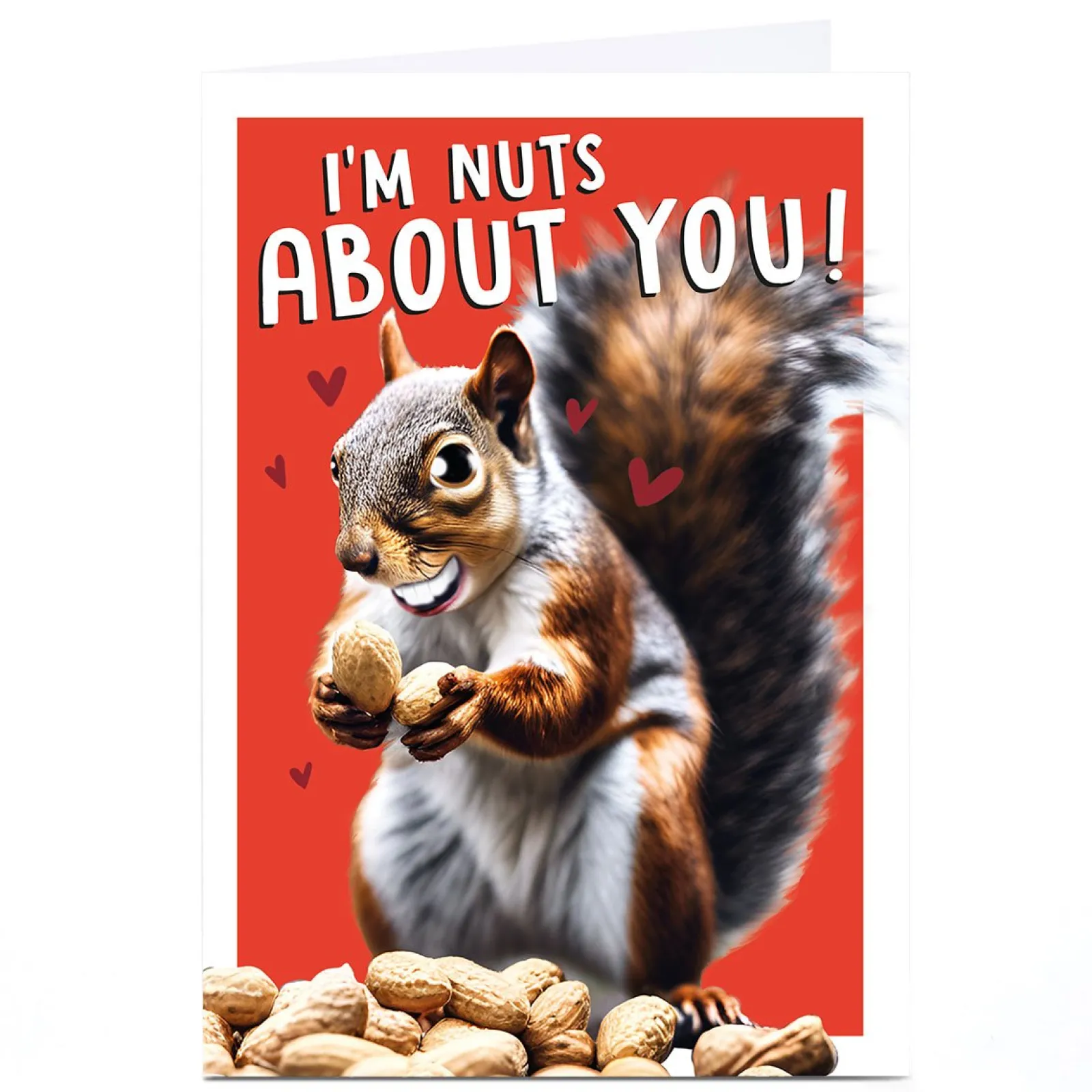 Card Factory Personalised Bangheads Valentine's Day Card - Nuts About You