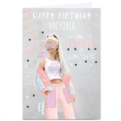 Online Personalised Barbie Birthday Card - The Future is Limitless Kids For Sister|For Niece