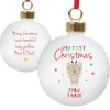 Card Factory Personalised Bauble - My First Christmas Reindeer