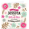 Card Factory Personalised Belated Birthday Card - Just For You