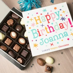 Sale Personalised Belgian Chocolates - Happy Birthday Any Message Chocolate & Sweets|Gifts For Him